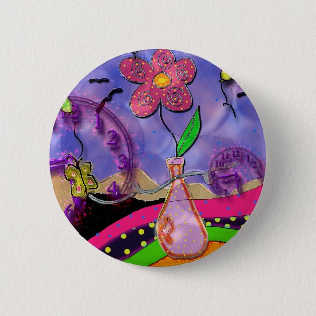 time bomb 6 cm round badge (Front)