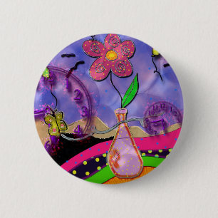 time bomb 6 cm round badge