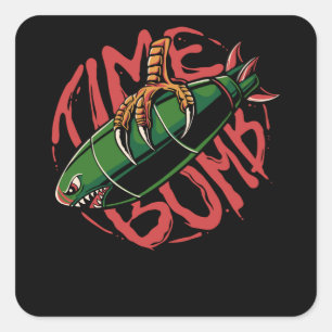 Time Bomb Square Sticker
