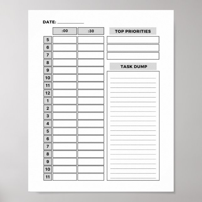 Time boxing (PLANNER) Poster (Front)