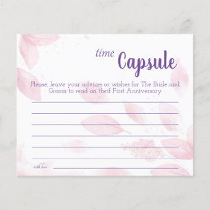 Time Capsule Advice Card Bridal Shower