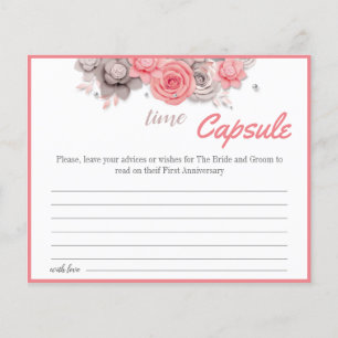 Time Capsule Advice Couple Bridal Shower Card