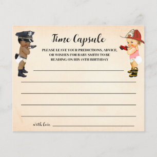 Time Capsule Advice for Baby Little Recruit Shower Flyer