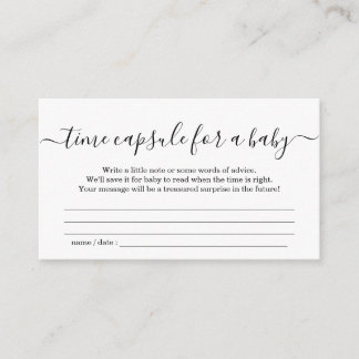 Time Capsule Baby Shower Invitation Simple