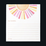 Time capsule Boho sunshine sun yellow pink Notepad<br><div class="desc">For more advanced customisation of this design,  simply select the "Edit using Design Tool" button above!</div>