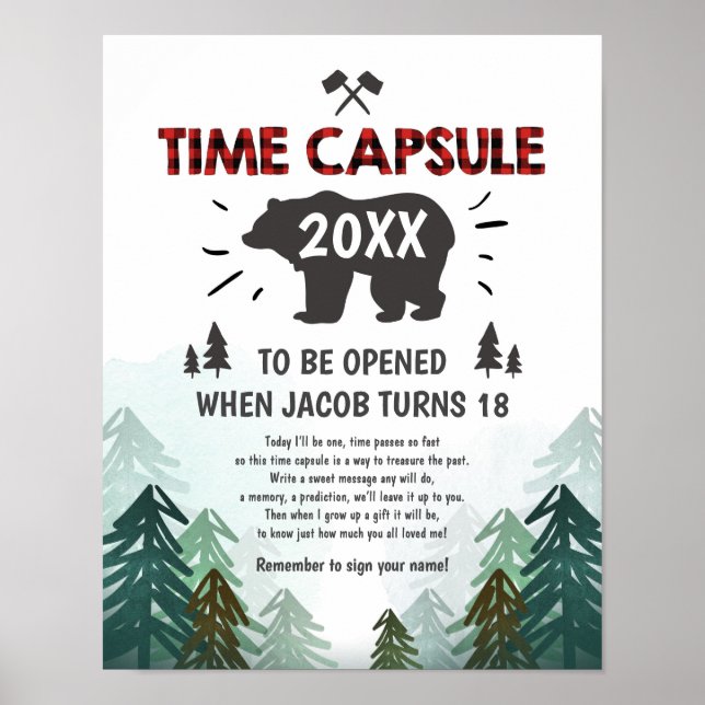 Time Capsule Lumberjack Trees Wild One Poster (Front)