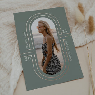 Time Capsule Modern Foil Graduation Announcement