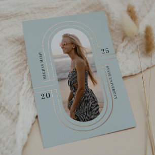 Time Capsule Modern Foil Graduation Announcement