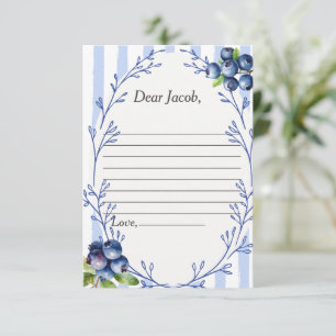 Time Capsule Poem  Blueberry  Response card