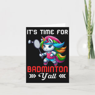 Time Costume For Badminton Cotume Colorful Unicorn Card