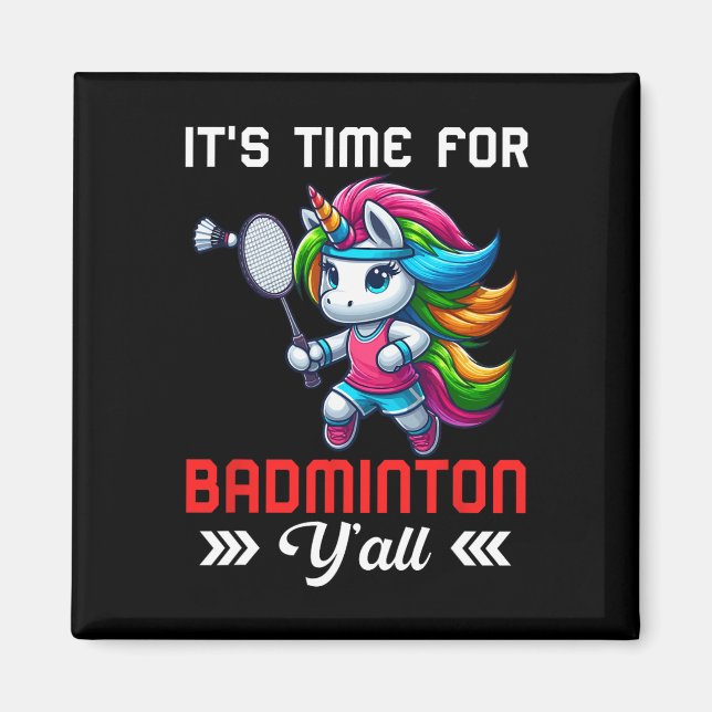 Time Costume For Badminton Cotume Colourful Unicor Magnet (Front)