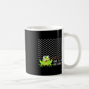 Time Flies 100 Days Frog Fly Fun 100th Day Of Scho Coffee Mug