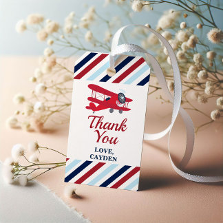 Time Flies Aeroplane Birthday Gift Tags
