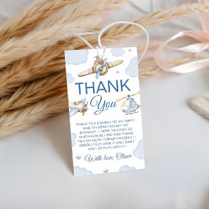 Time Flies Aeroplane Favour Gift Tags
