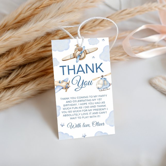 Time Flies Aeroplane Favour Gift Tags (Creator Uploaded)