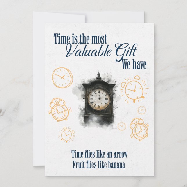 Time flies like an arrow fruit flies like banana holiday card (Front)