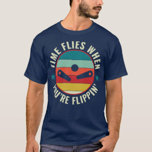 Time Flies Pinball Machines Arcade Funny Game Retr T-Shirt