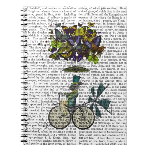 Time Flies Rabbit Spiral Notebook (Front)