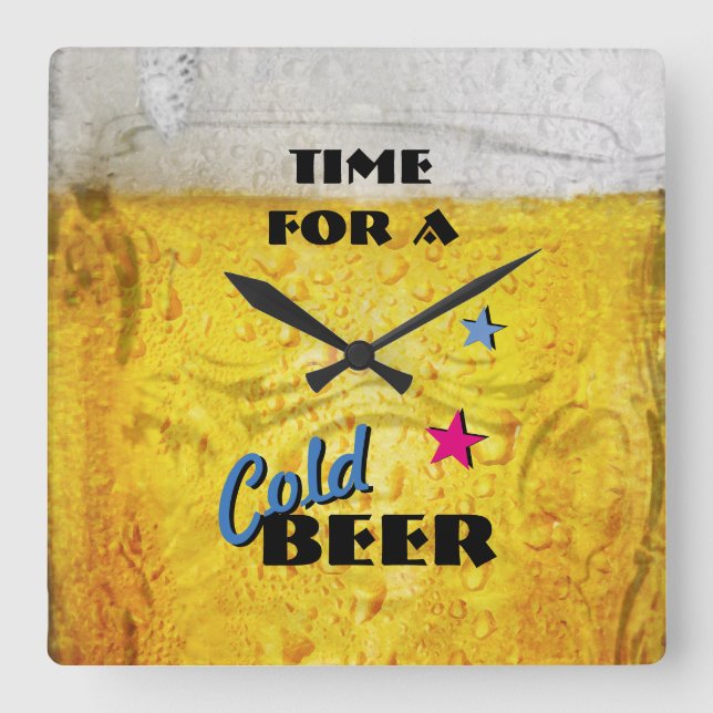 Time for a Cold Beer Wall Clock (Front)