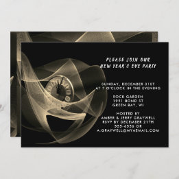 Time for a New Year’s Eve Party Sepia Look, ZPR Invitation