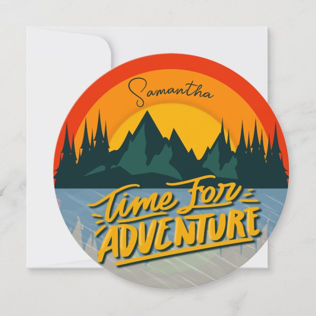 Time for adventure | camping | travel  holiday card (Front)