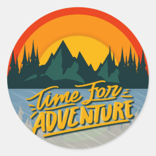 Time for adventure classic round sticker