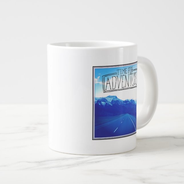 Time For Adventure Large Coffee Mug (Front Right)