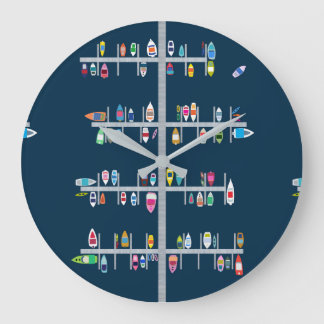 Time for Boating Large Clock