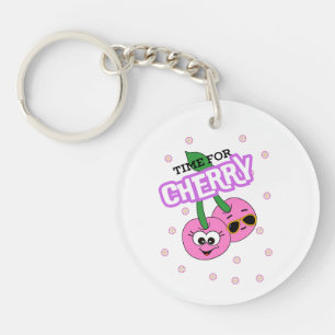 TIME FOR CHERRY KEY RING