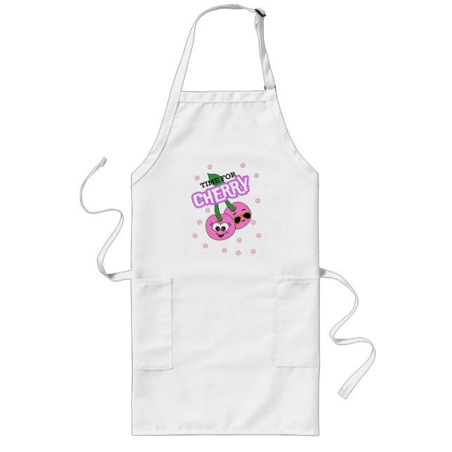 TIME FOR CHERRY LONG APRON (Front)