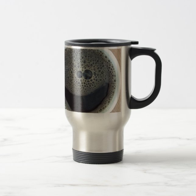 Time for coffee face travel mug (Right)