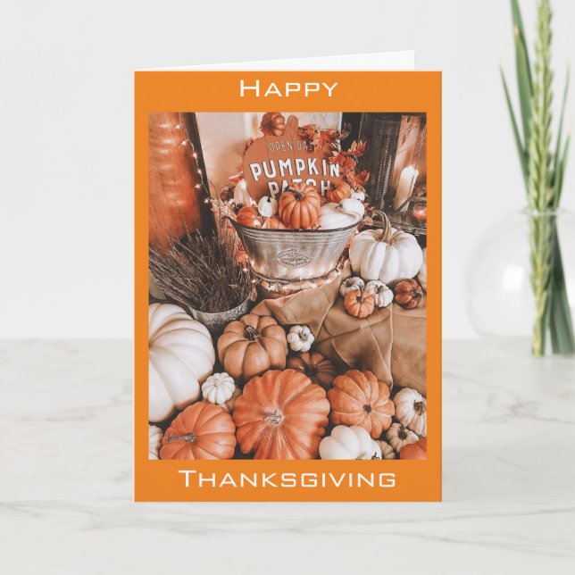 TIME FOR FRIENDS AT ""THANKSGIVING"" HOLIDAY CARD (Front)