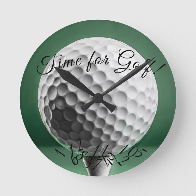 Time for Golf Round Clock (Front)