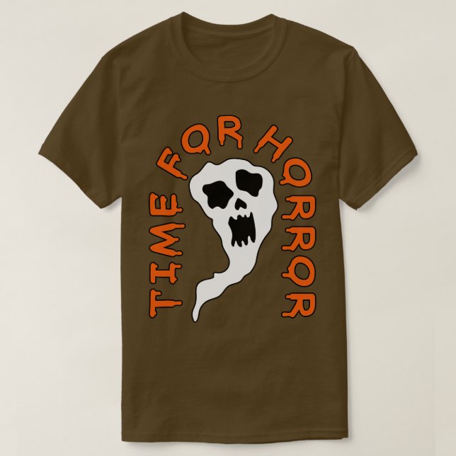 Time For Horror Boo Ghost T-Shirt (Design Front)