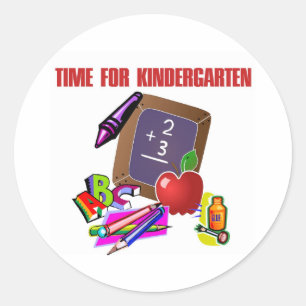 TIME FOR KINDERGARTEN CLASSIC ROUND STICKER
