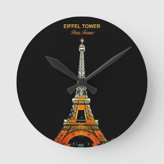 Time for Parisian Elegance Eiffel Tower Wall Clock