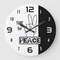 Time for Peace – Black & White Hand Design