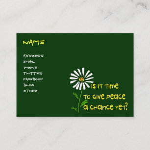 Time For Peace Business Card