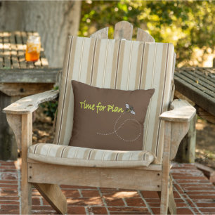 Time for Plan Bee Dk Brown BG Cushion