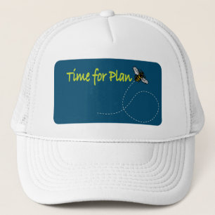 Time for Plan Bee Teal BG Trucker Hat