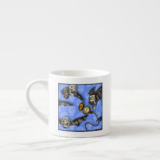 Time For Skull Bats - Pop Goth Nightmare Surreal Espresso Cup