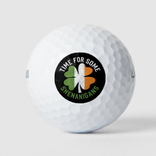 Time For Some Shenanigans Clover St Patrick's Day Golf Balls