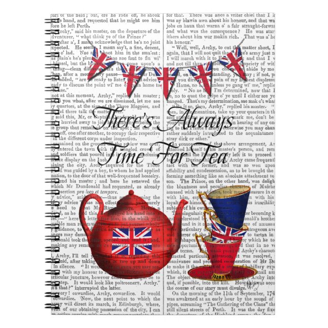 Time For Tea 2 Spiral Notebook (Front)
