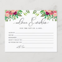 Time for tea advice and wishes bridal shower card