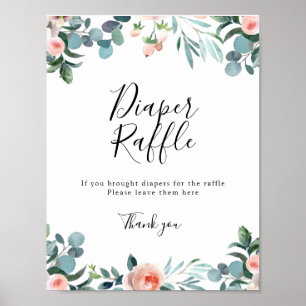 Time for Tea Baby Diaper Raffle Sign