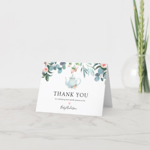 Time for Tea Baby Shower Thank You Card