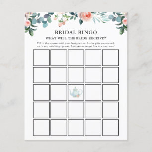 Time for Tea Bridal Bingo Game Card