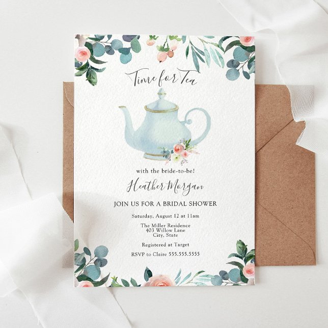 Time for Tea Bridal Shower Invitation (Creator Uploaded)