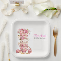 Time for Tea Bridal Shower Paper Plate