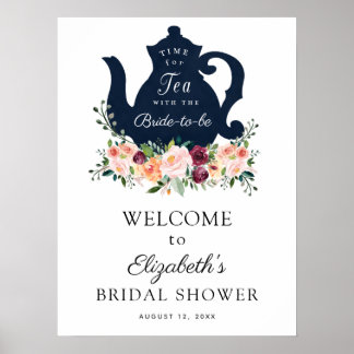 Time for Tea Bridal Shower Welcome Sign
